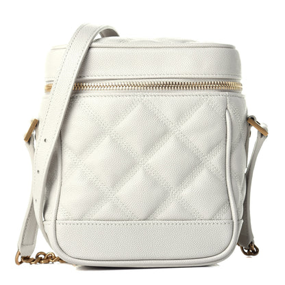 Saint Laurent Grain de Poudre Quilted 80's Vanity Bag Crema Soft 1 of 9