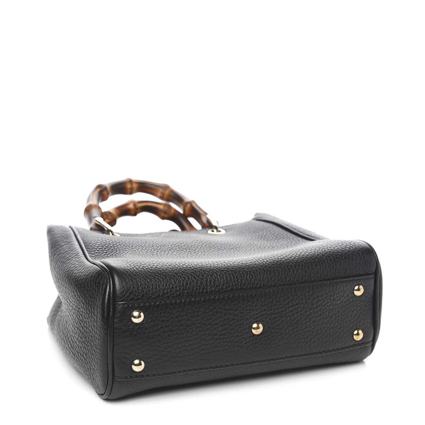 Cellarius Calfskin Mini Bamboo Shopper Tote Black