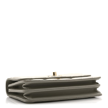 Chanel Lambskin Quilted Trendy CC Dual Handle Clutch With Chain Grey 4 of 11