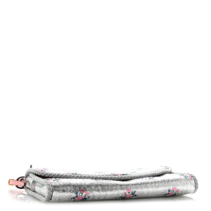 Valentino Garavani Floral Jacquard Lurex Small DeVain Shoulder Bag Silver 4 of 11
