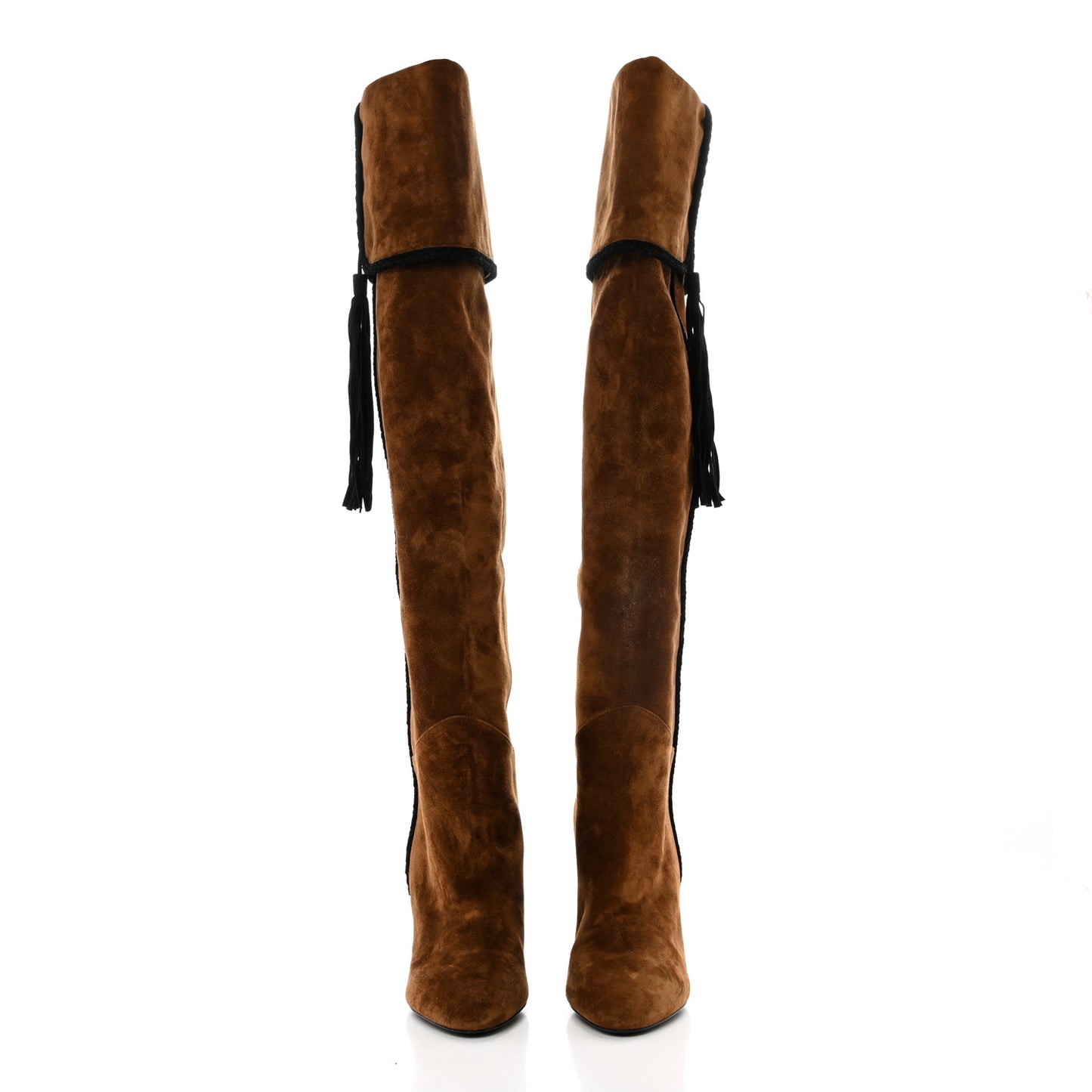 Suede Over The Knee Boots 36 Brown