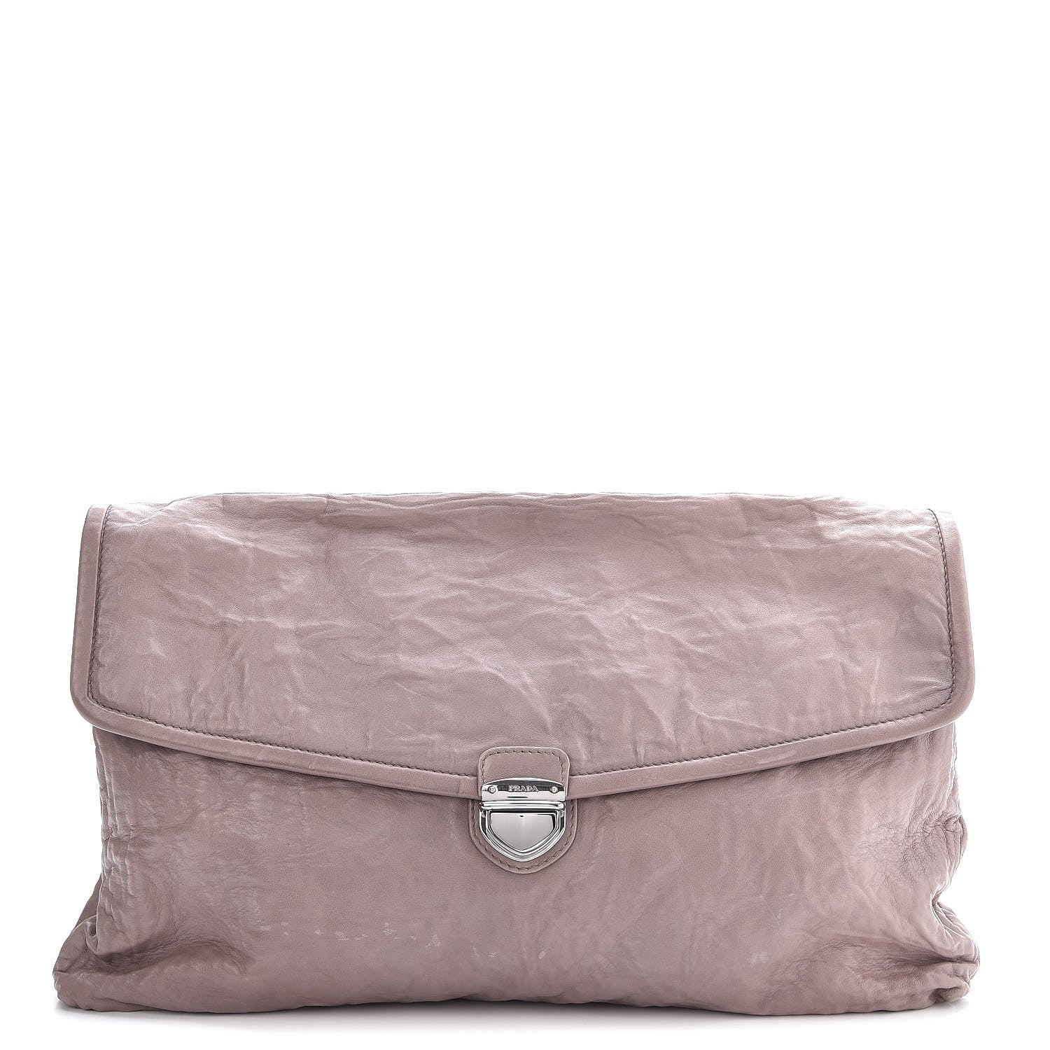 Prada Nappa Oversized Clutch Marmo 1 of 10