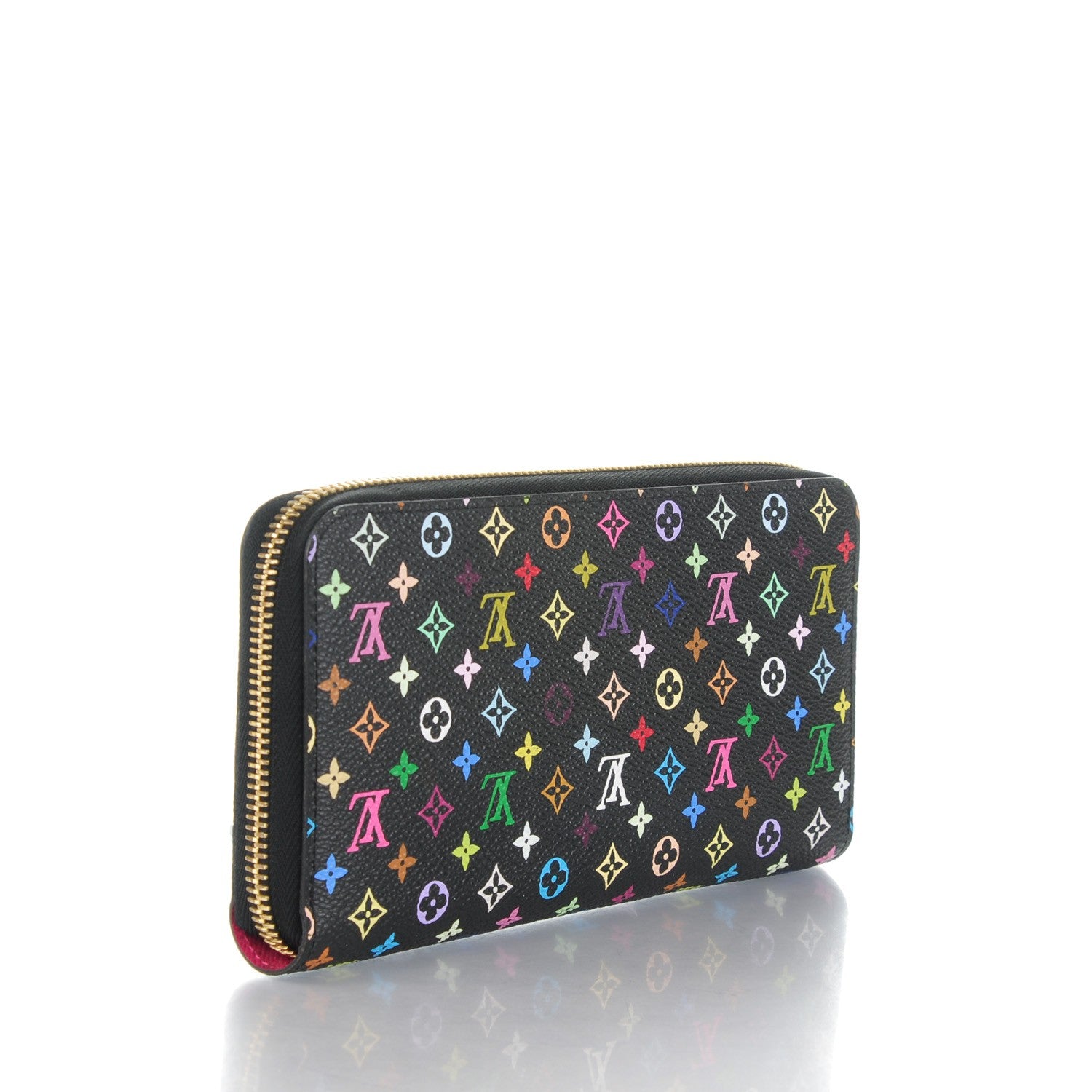 Louis Vuitton Monogram Multicolor Zippy Wallet Black Grenade 3 of 7