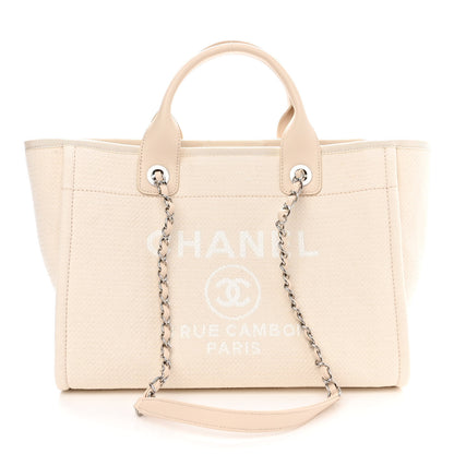Chanel Mixed Fibers Small Deauville Tote White 3 of 11