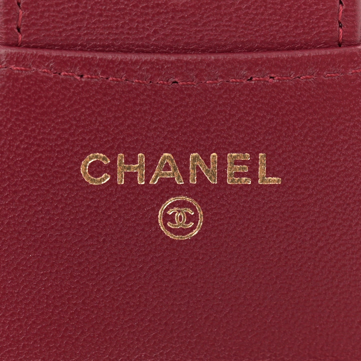 Lambskin Quilted Top Handle Flap Coin Purse With Chain Burgundy
