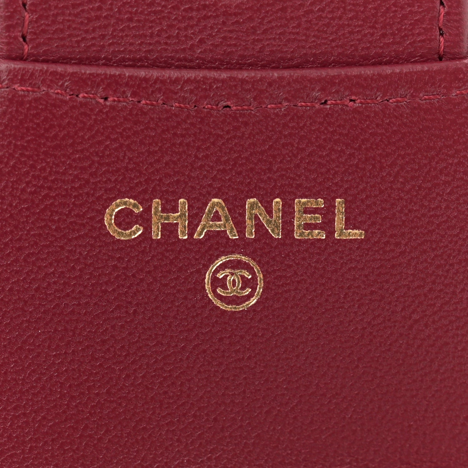 Chanel Lambskin Quilted Top Handle Flap Coin Purse With Chain Burgundy 6 of 13