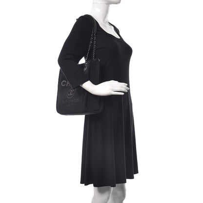 Chanel Lurex Boucle Mini Deauville Tote Black 2 of 16