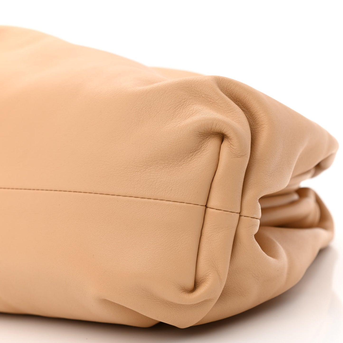 Smooth Butter Calf The Pouch Oversized Clutch Nude