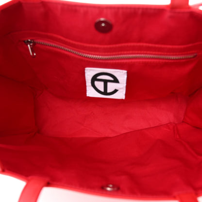 Telfar Vegan Leather Medium Shopping Bag Red 5 of 11