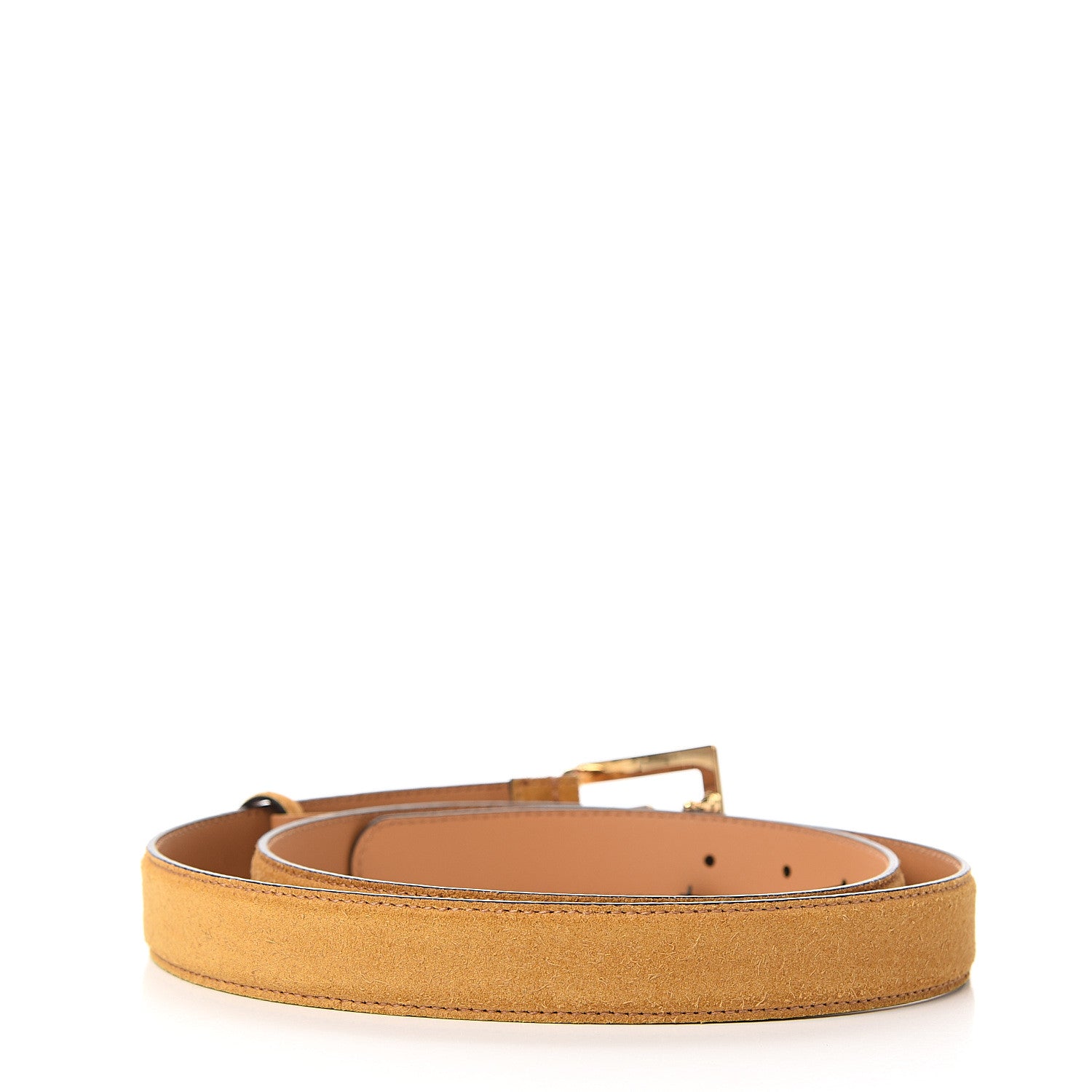 Gucci Suede Icaro G Cube 25mm Belt 100 40 Light Cognac 2 of 5