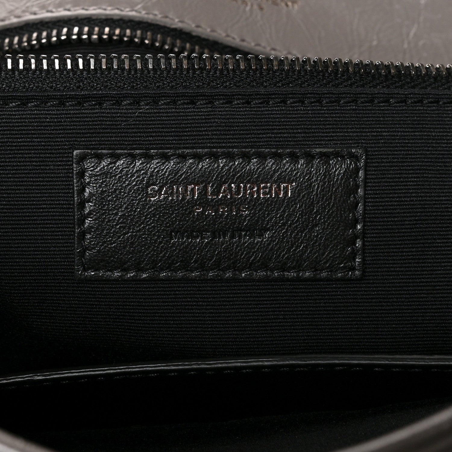 Saint Laurent Crinkled Calfskin Matelasse Monogram Large Niki Chain Satchel Fog 7 of 11
