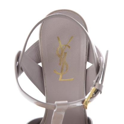 Saint Laurent Patent Tribute 75 Platform Sandals 36 Nude Powder 8 of 12