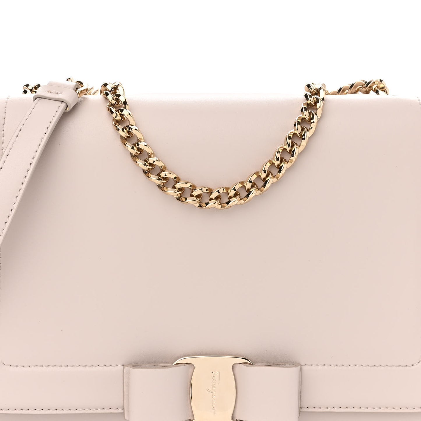 Smooth Calfskin Vara Bow Chain Flap Crossbody Jasmine Flow Bonbon