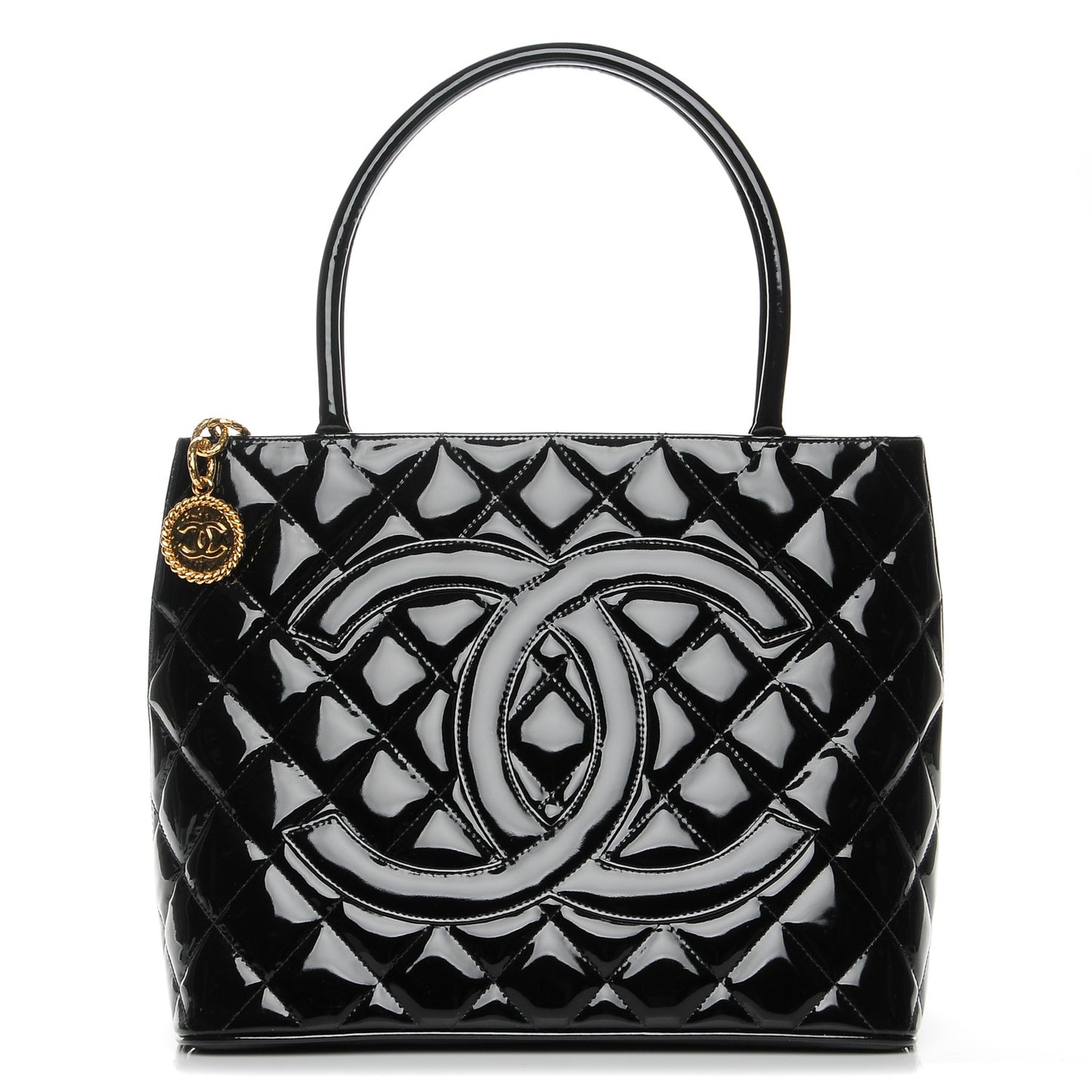 Patent Medallion Tote Black