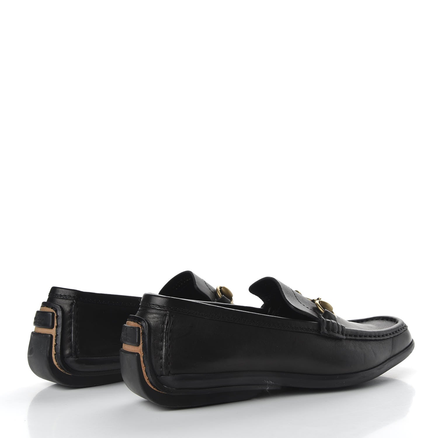 Gucci Calfskin Mens Horsebit Driver Loafers 8 Black 4 of 10