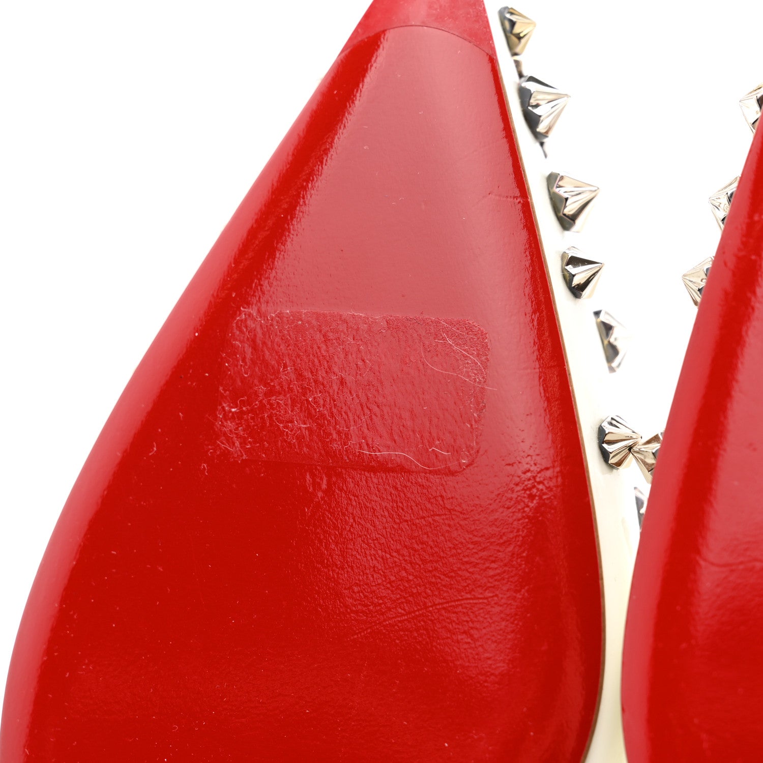 Christian Louboutin Patent Drama Sling Flats 35.5 Latte Silver 9 of 9