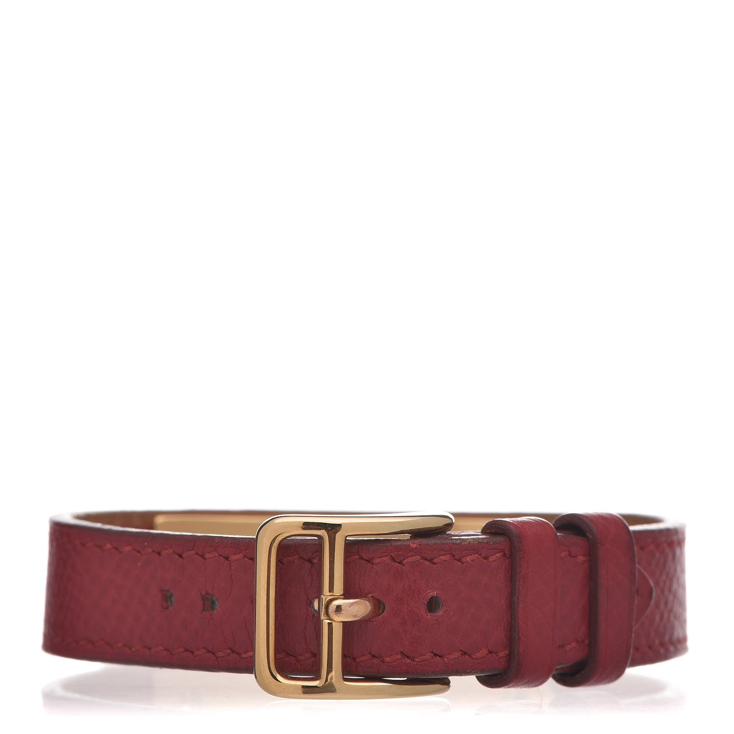Hermes Stainless Steel Courchevel 20mm Kelly Cadena Quartz Watch Rouge 3 of 7
