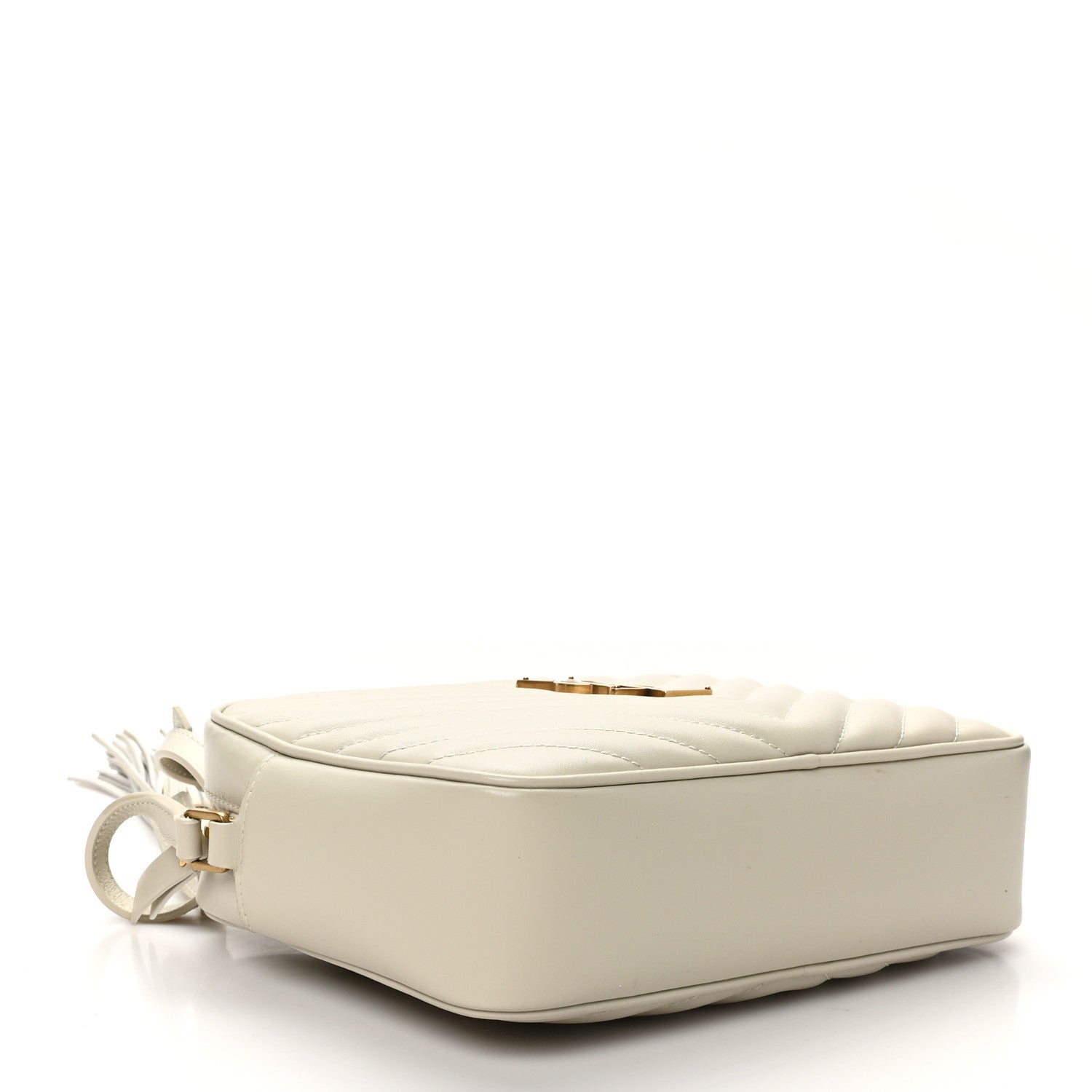Saint Laurent Calfskin Matelasse Monogram Lou Camera Bag Blanc Vintage 4 of 10