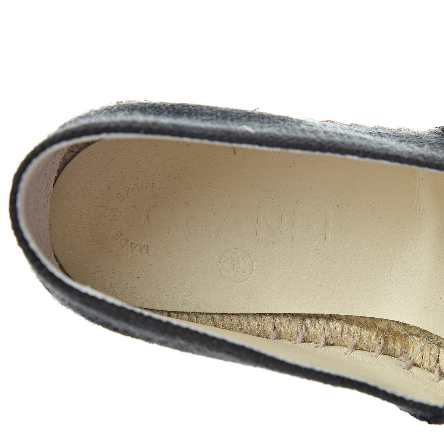Chanel Linen CC Espadrilles 37 Black 9 of 10