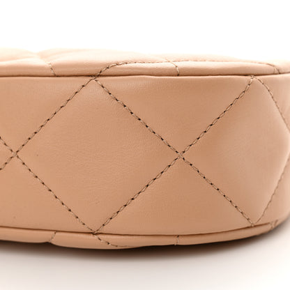 Chanel Crumpled Calfskin Quilted Braided CC Hobo Beige 10 of 12