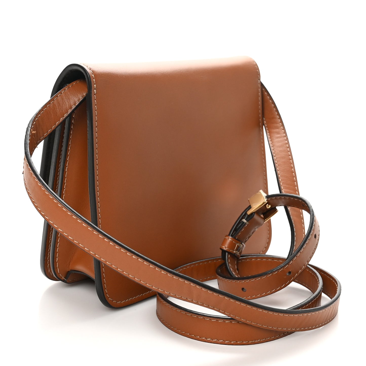 Vitello King Crystal Fab Crossbody Bag Cuoio