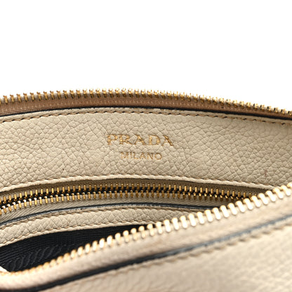 Prada Vitello Phenix Zip Crossbody Bag Bianco 5 of 7