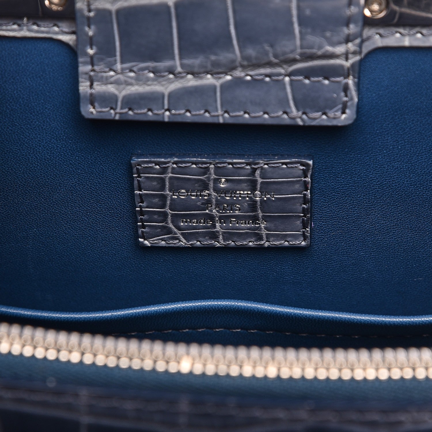 Louis Vuitton Crocodile Deesse MM Blue 6 of 8