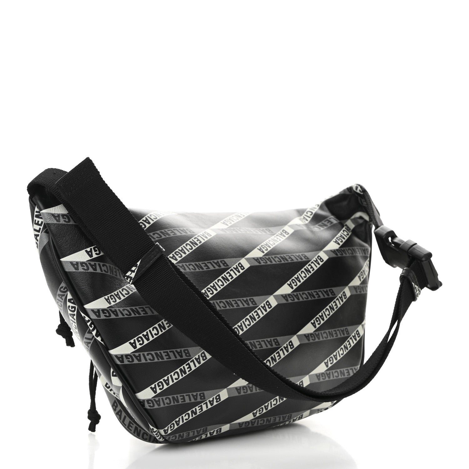 Balenciaga Smooth Calfskin Losange Monogram Explorer Belt Bag Black Grey 3 of 10