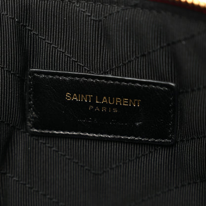 Saint Laurent Calfskin Matelasse Chevron Monogram A5 Wristlet Bandana Red 7 of 7