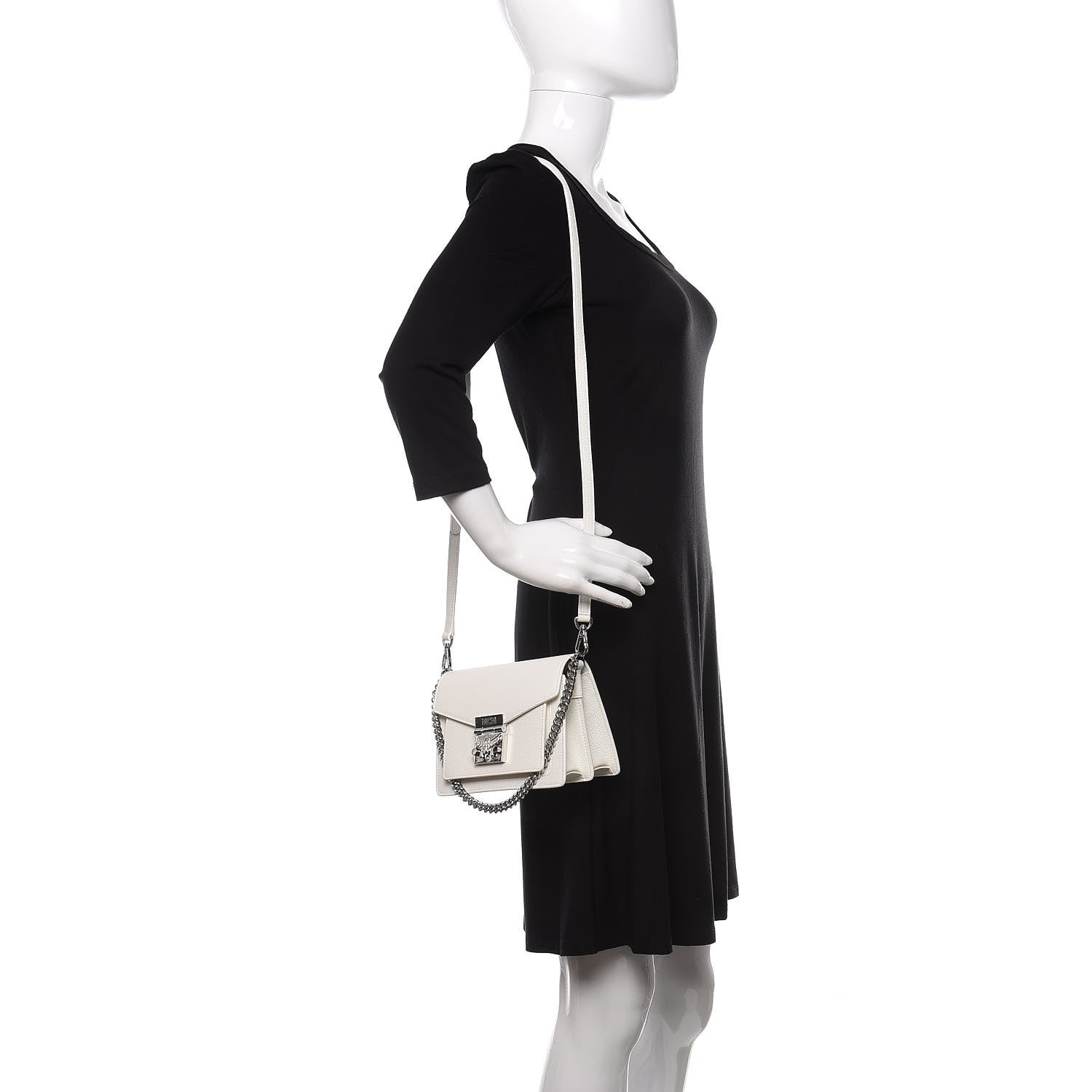 MCM Calfskin Park Avenue Mini Patricia Crossbody Bag White 2 of 10