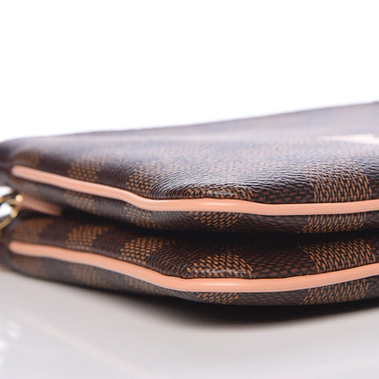 Louis Vuitton Damier Ebene Double Zip Pochette 9 of 12