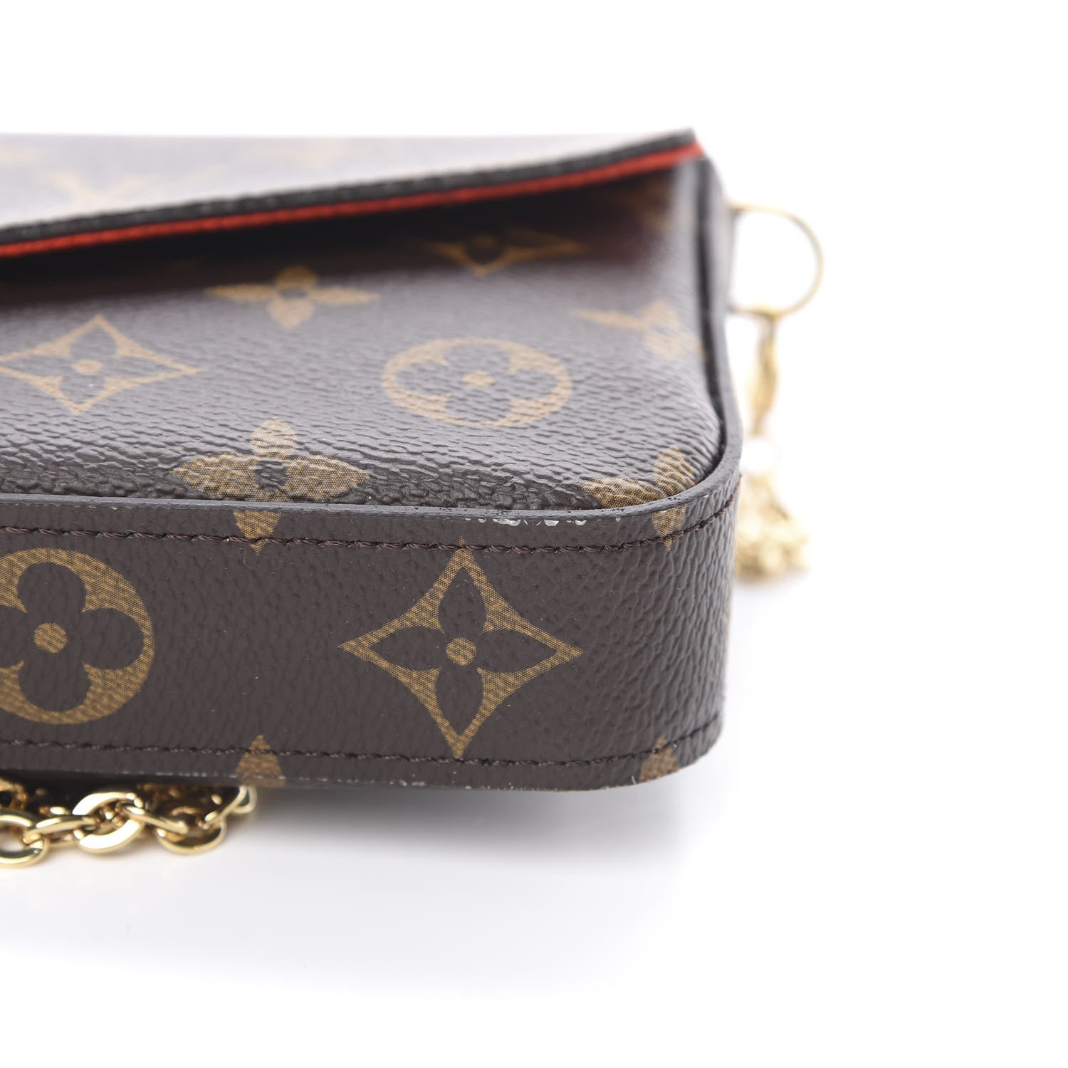 Louis Vuitton Monogram My LV World Tour Pochette Felicie Chain Wallet Coquelicot 14 of 14