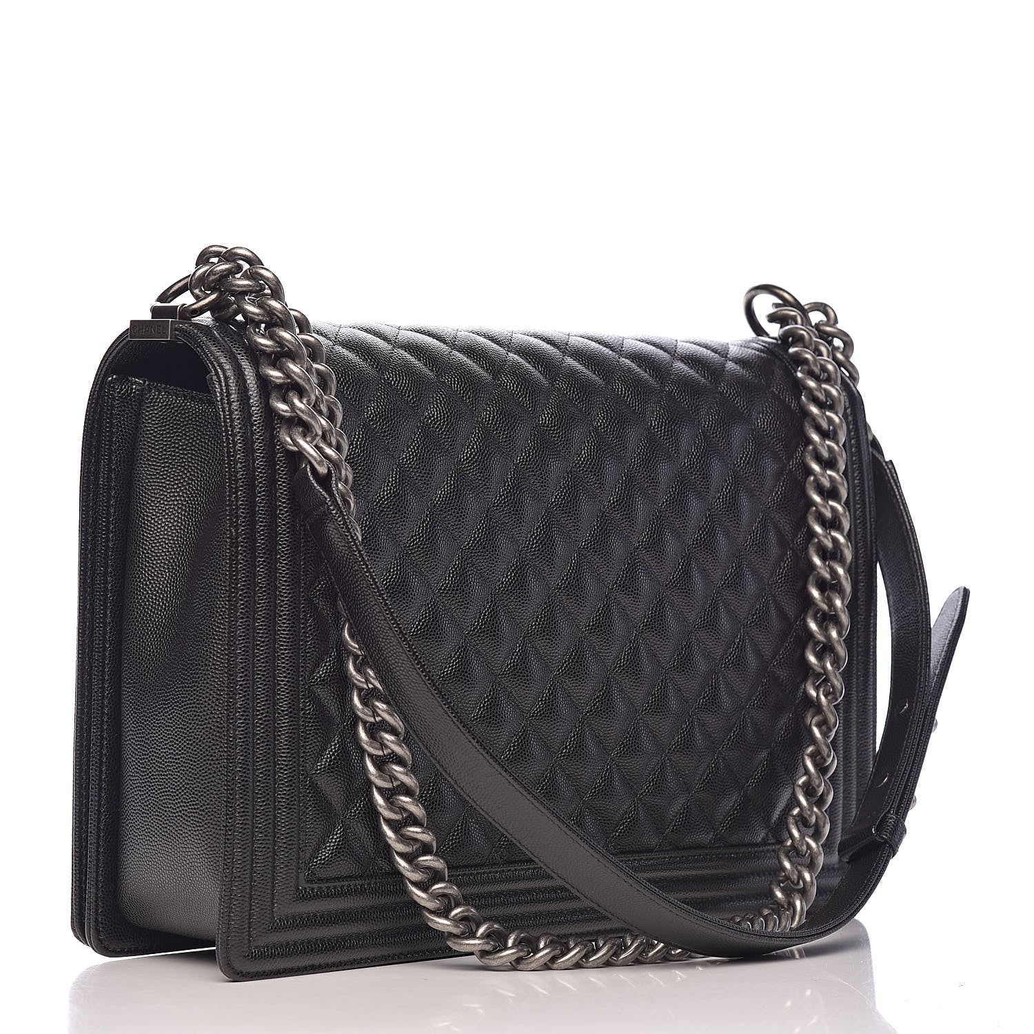 Chanel Caviar Quilted Large Boy Flap Black 3 of 12