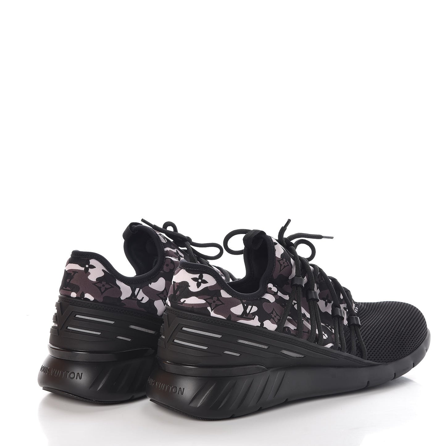 Neoprene Mesh Rubber Monogram Camo Fastlane Low Sneakers 9.5 Black