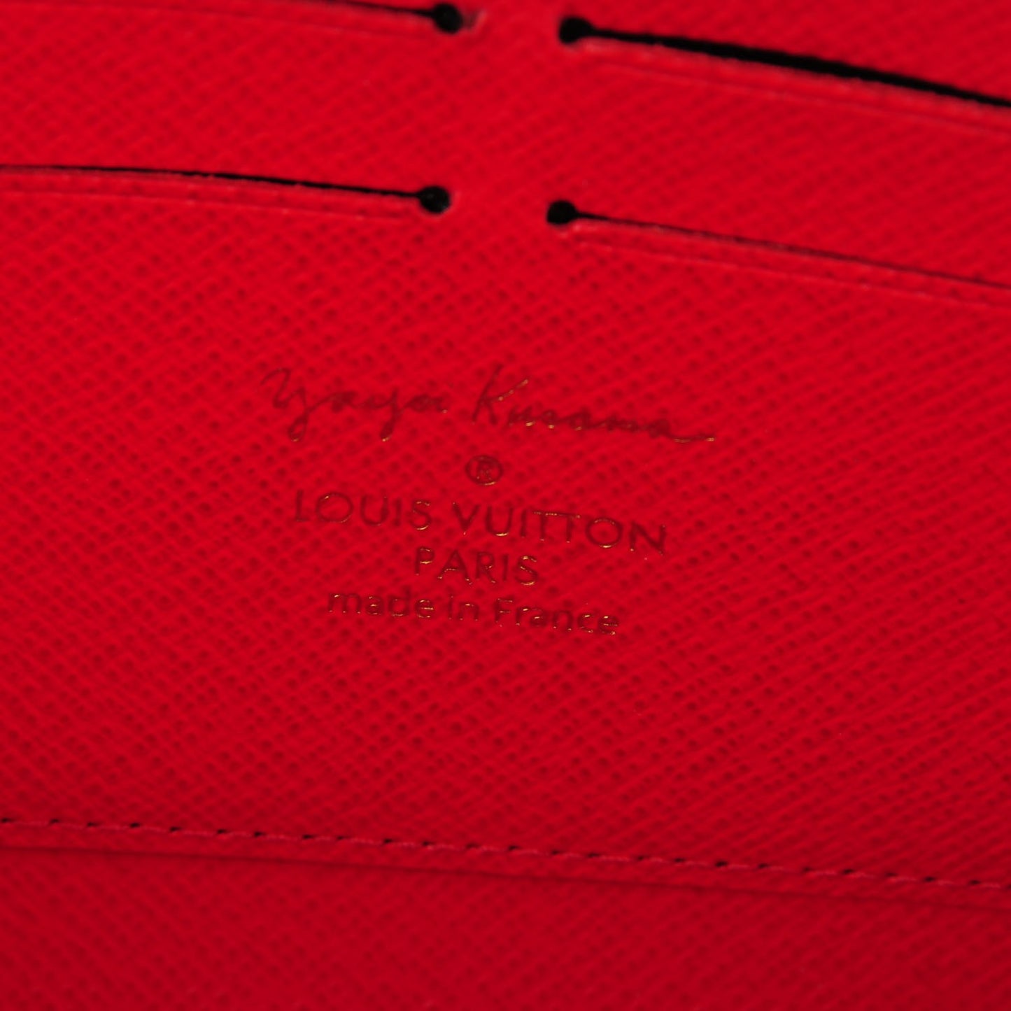Monogram Kusama Pumpkin Dots Zippy Wallet Red