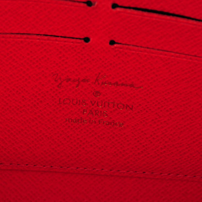 Louis Vuitton Monogram Kusama Pumpkin Dots Zippy Wallet Red 6 of 7