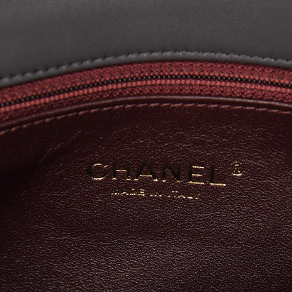 Chanel Lambskin Surpique Chevron Quilted Small Single Flap Grey 6 of 8