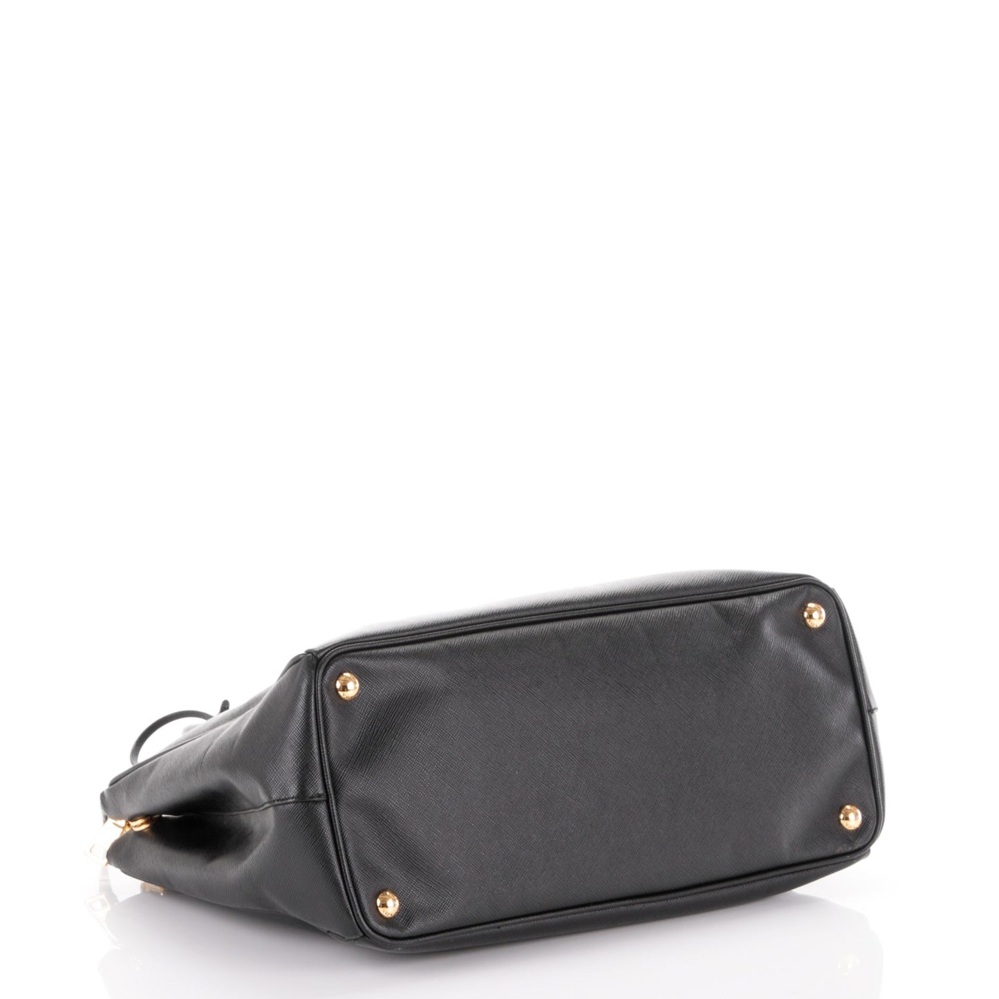 Saffiano Medium Galleria Double Zip Tote Black