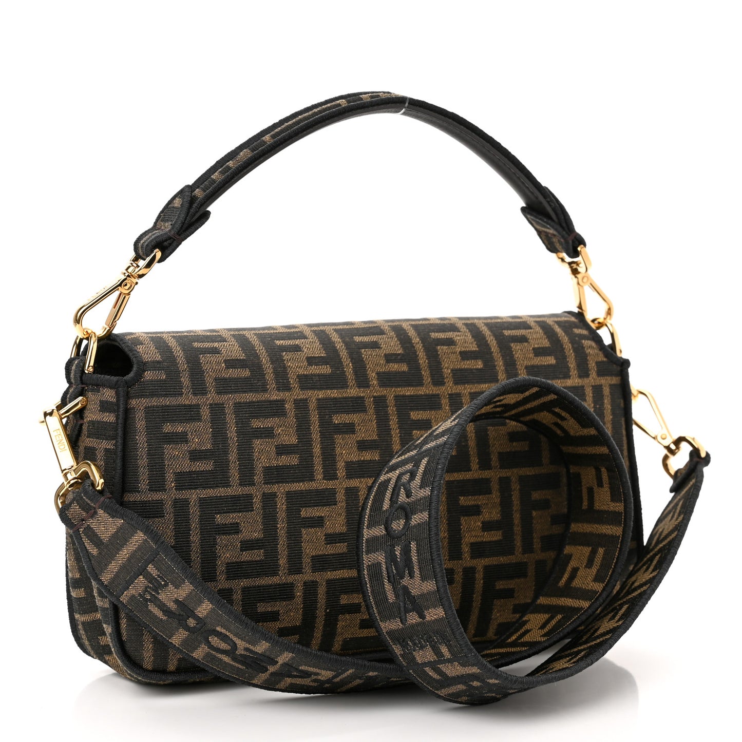 Fabric Jacquard FF 1974 Medium Baguette Tobacco Moro Black