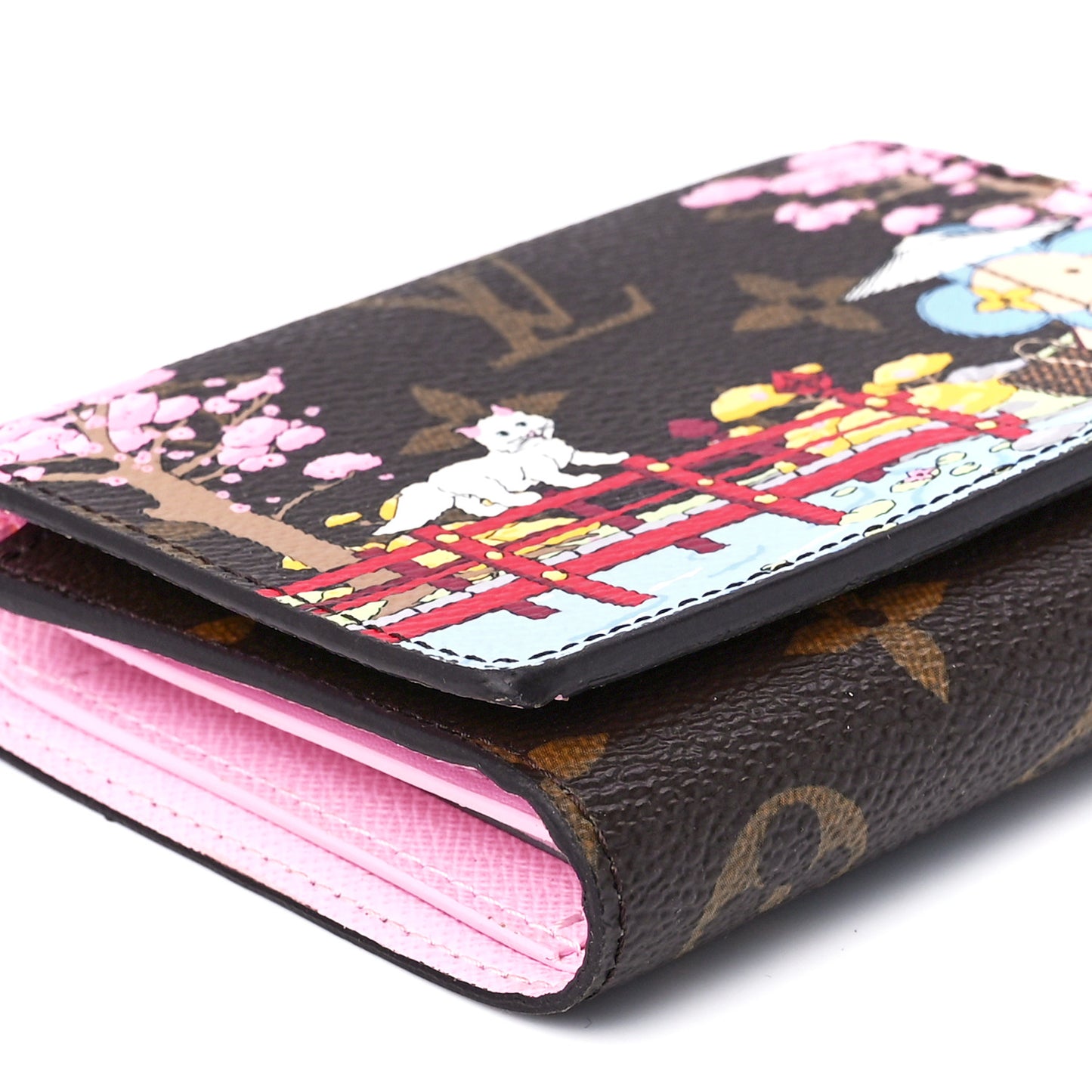 Monogram 2021 Christmas Animation Japanese Garden Victorine Wallet Wisteria Pink