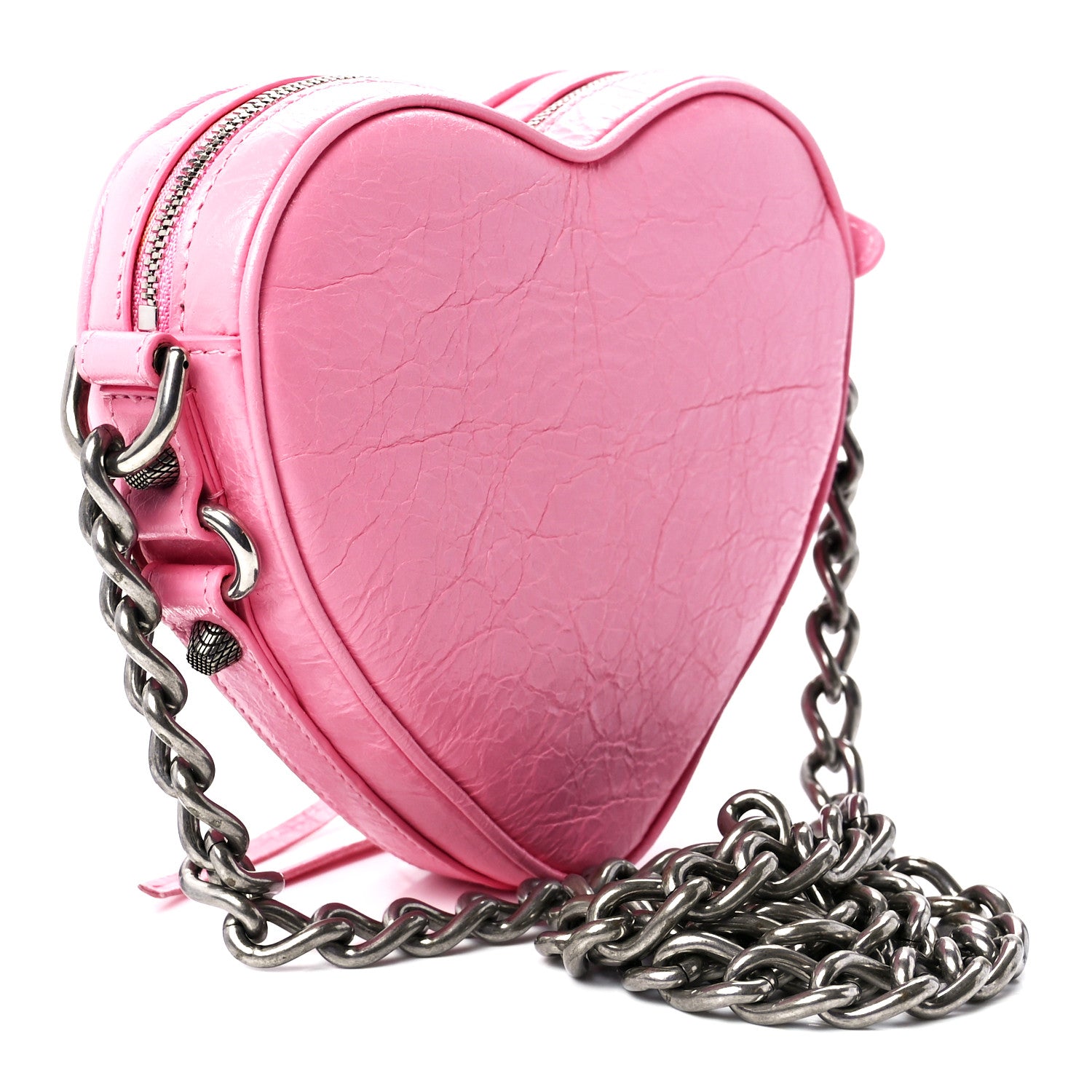 Balenciaga Agneau Arena Mini Le Cagole Heart Bag Sweet Pink