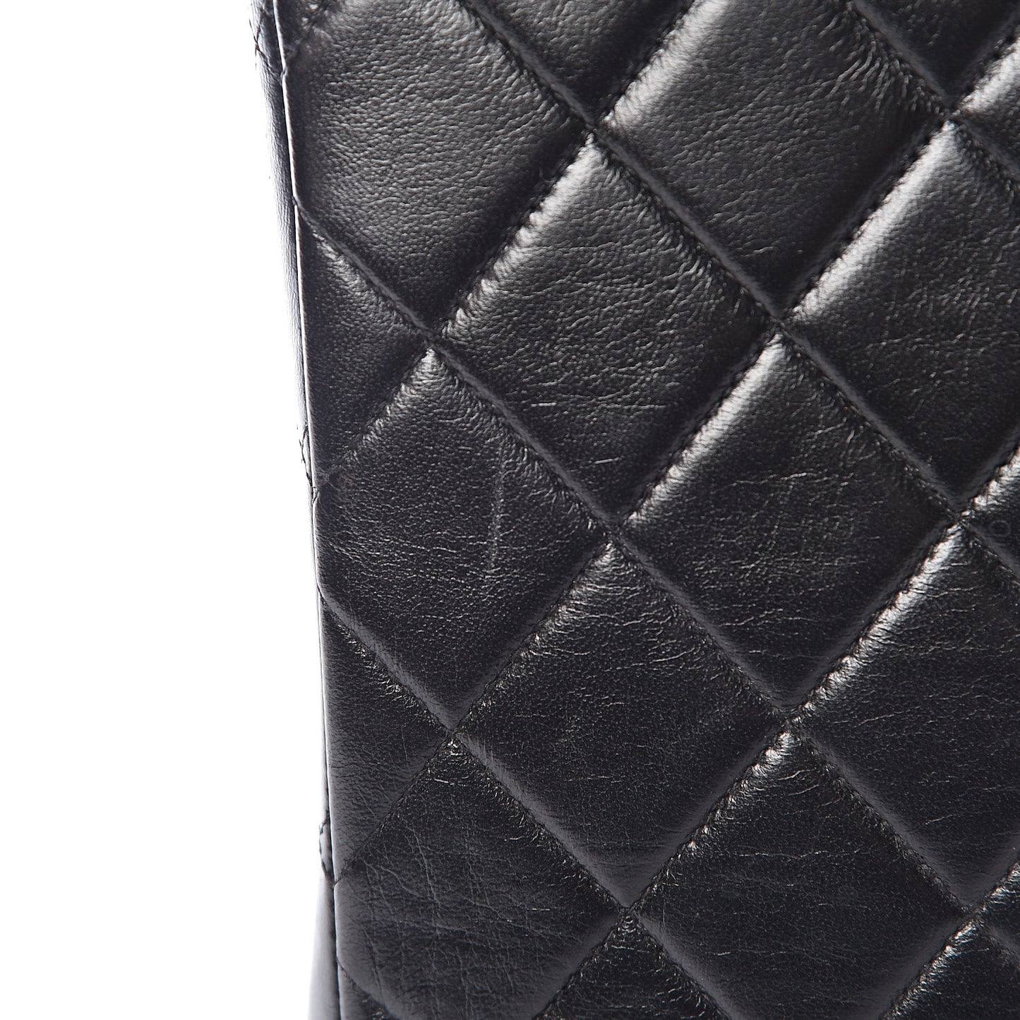 Lambskin Quilted Jumbo Single Flap Black