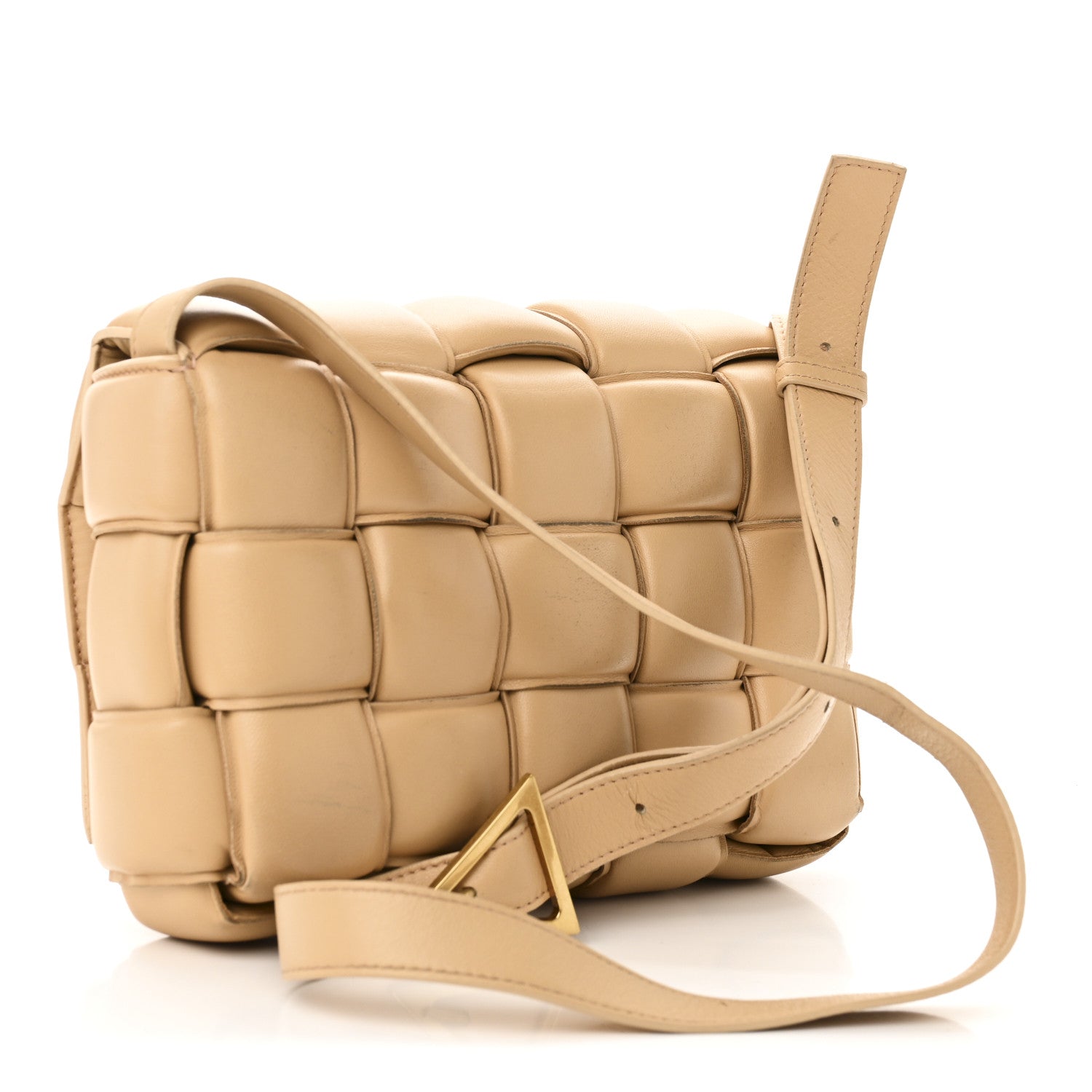Bottega Veneta Nappa Maxi Intreccio Small Padded Cassette Crossbody Bag Almond 3 of 14