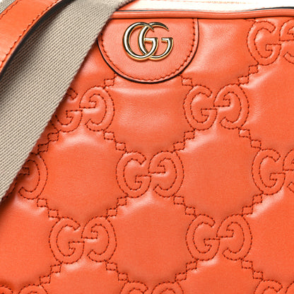 Gucci Calfskin GG Matelasse Shoulder Bag Spring Orange Natural 8 of 12