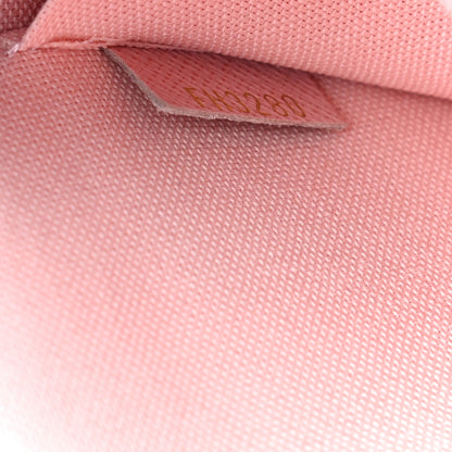 Louis Vuitton Damier Azur Pochette Felicie Chain Wallet Rose Ballerine 8 of 14
