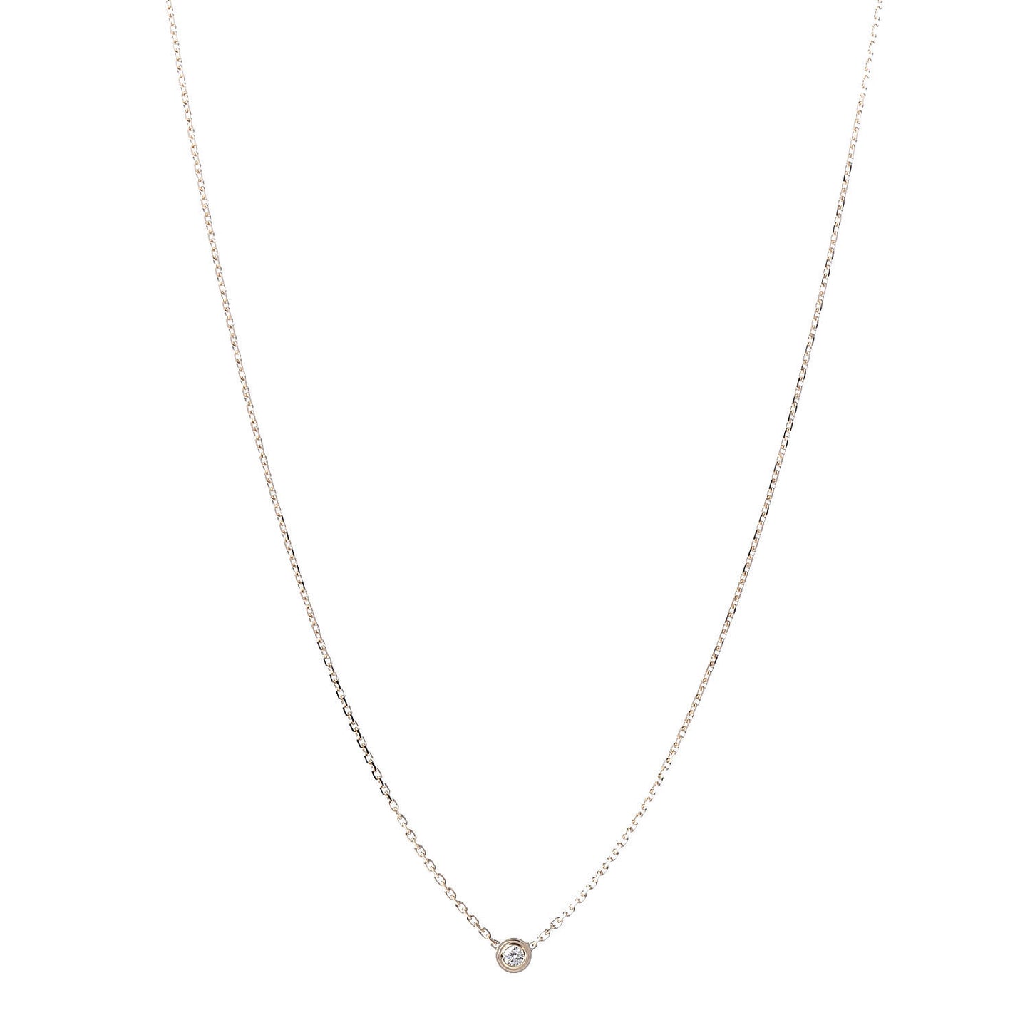 18K Yellow Gold Diamond XS D'Amour Pendant Necklace