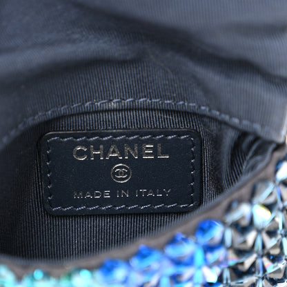 Chanel Crystal Mini Flap Blue Green 6 of 11