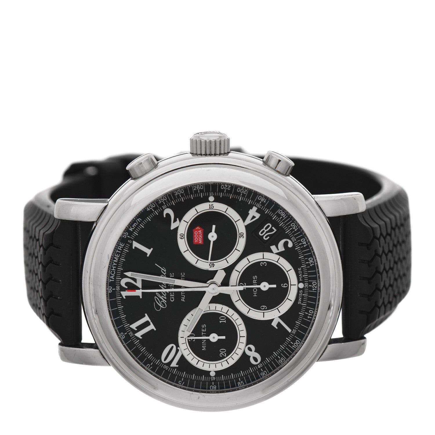 Chopard Stainless Steel Rubber 39mm Mille Miglia Chronograph Automatic Watch Black 2 of 6