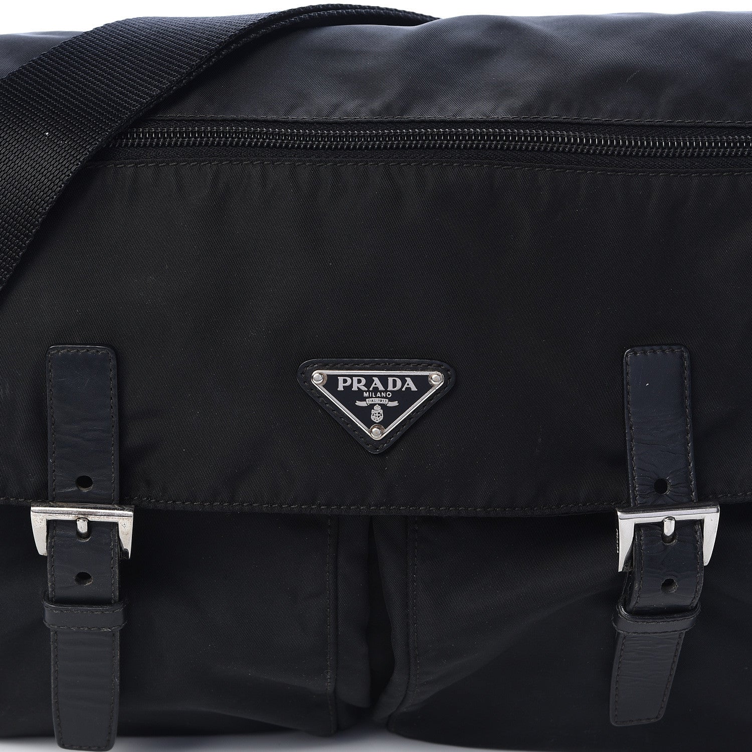 Prada Nylon Vela Messenger Bag Black 14 of 21