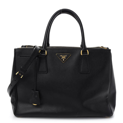Prada Saffiano Medium Galleria Double Zip Tote Black 1 of 14